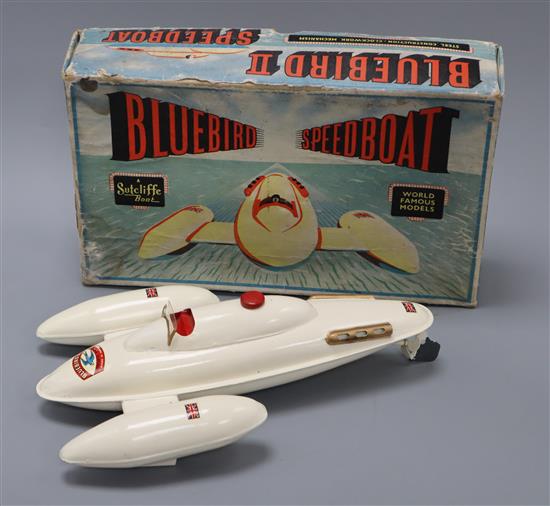 A Sutcliffe Bluebird II model, boxed